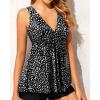 imageYonique Womens Flowy Tankini Top  Modest Swim Top with Loose Fit No BottomBlack Dot