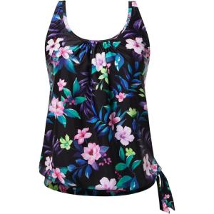 imageYonique Womens Blouson Tankini Top Only Loose Fit Swim Top No Bottom Modest SwimsuitFloral