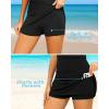 imageWomen Two Piece Tankini with Skirt  Tummy Control High Neck Swimsuit with Built in Pockets 2025 Ladies Bathing SuitBlack