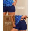 imageWomen Underwire Tankini Swimsuit with Shorts  Two Piece Tummy Control Bathing Suit 2025 Swimwear with PocketsBlue Paisley