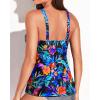 imageWomens Underwire Tankini Top Only Twist V Neck Swimsuit Top Flowy Bathing Suit Top No Bottom 2025Colorful Floral