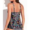 imageWomens Underwire Tankini Top Only Twist V Neck Swimsuit Top Flowy Bathing Suit Top No Bottom 2025Colorful Paisley
