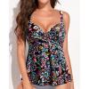 imageWomens Underwire Tankini Top Only Twist V Neck Swimsuit Top Flowy Bathing Suit Top No Bottom 2025Colorful Paisley