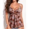imageWomens Underwire Tankini Top Only Twist V Neck Swimsuit Top Flowy Bathing Suit Top No Bottom 2025Mandala
