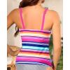 imageYonique Tankini Tops for Women Swimwear Top Only Tummy Control Swim Top Modest Tank Top Bathing Suits No BottomColorful Striped