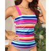 imageYonique Tankini Tops for Women Swimwear Top Only Tummy Control Swim Top Modest Tank Top Bathing Suits No BottomColorful Striped