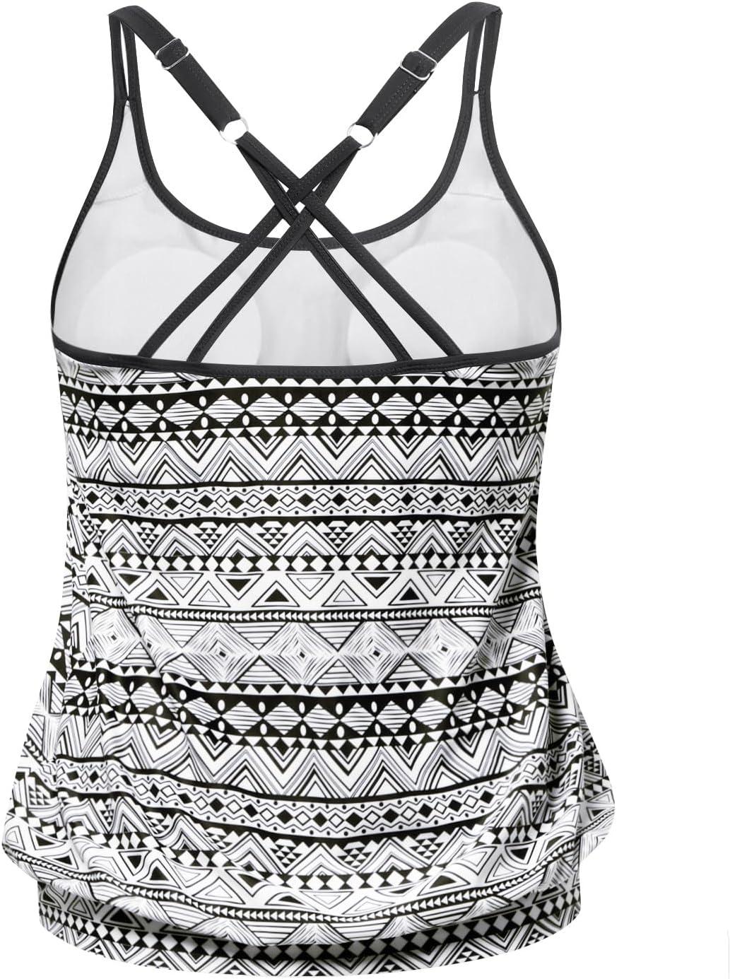 imageYonique Modest Tankini Tops for Women  Loose Fit Swim Tops No Bottom