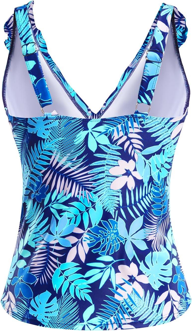 imageYonique womens Full CoverageBlue Leaves