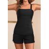 imageWomen Tankini Swimsuit with Shorts  Two Piece Tummy Control Bathing Suit Top with Pockets Boyshorts 2025 SwimwearBlack