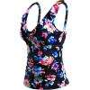 imageWomens Underwire Tankini Top Only  Tummy Control Bathing Suit Top Ruffle Swimsuit 2025Colorful Floral