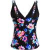 imageWomens Underwire Tankini Top Only  Tummy Control Bathing Suit Top Ruffle Swimsuit 2025Colorful Floral