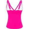 imageWomens Underwire Tankini Top Only  Tummy Control Bathing Suit Top Ruffle Swimsuit 2025Hot Pink