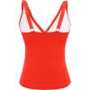 imageWomens Underwire Tankini Top Only  Tummy Control Bathing Suit Top Ruffle Swimsuit 2025Red