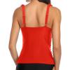 imageWomens Underwire Tankini Top Only  Tummy Control Bathing Suit Top Ruffle Swimsuit 2025Red