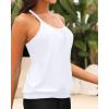 imageYonique Modest Tankini Tops for Women  Loose Fit Swim Tops No BottomWhite