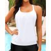 imageYonique Modest Tankini Tops for Women  Loose Fit Swim Tops No BottomWhite