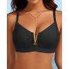 imageV Wired Bikini Top Only  Vintage Swim Top Padded Bra SwimsuitsBlack