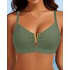 imageV Wired Bikini Top Only  Vintage Swim Top Padded Bra SwimsuitsOlive Green