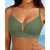 imageV Wired Bikini Top Only  Vintage Swim Top Padded Bra SwimsuitsOlive Green