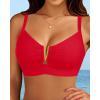 imageV Wired Bikini Top Only  Vintage Swim Top Padded Bra SwimsuitsRed
