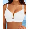 imageV Wired Bikini Top Only  Vintage Swim Top Padded Bra SwimsuitsWhite