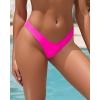 imageWomens Thong High Cut Swimsuit Bottom  Bikini Bathing Suit Bottom OnlyHot Pink