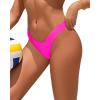 imageWomens Thong High Cut Swimsuit Bottom  Bikini Bathing Suit Bottom OnlyHot Pink