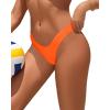 imageWomens Thong High Cut Swimsuit Bottom  Bikini Bathing Suit Bottom OnlyNeon Orange