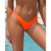 imageWomens Thong High Cut Swimsuit Bottom  Bikini Bathing Suit Bottom OnlyNeon Orange