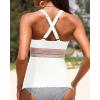imageTankini Tops for Women Tummy Control Swim Top Only No Bottom 2025Not Suitable for Large BustsWhite