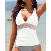 imageTankini Tops for Women Tummy Control Swim Top Only No Bottom 2025Not Suitable for Large BustsWhite