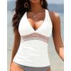 imageTankini Tops for Women Tummy Control Swim Top Only No Bottom 2025Not Suitable for Large BustsWhite