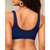imageWomen Sport Bra Swimsuit Top  Swim Bra Bikini Top Only Scoop Neck Bathing Suit 2025 SwimwearNavy Blue