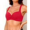 imageWomen Underwire Bikini Top  2025 Push Up Swimsuit Tops Padded Bra Bathing SuitSolid Red