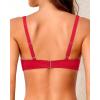 imageWomen Underwire Bikini Top  2025 Push Up Swimsuit Tops Padded Bra Bathing SuitSolid Red