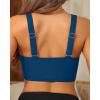 imageWomens Bikini Top  Supportive Swimsuit for Large Bust  2025 Cut Out Twist Swim TopClassic Blue