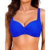 imageWomen Underwire Bikini Top  2025 Push Up Swimsuit Tops Padded Bra Bathing SuitRoyal Blue