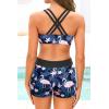 imageYonique 3 Piece Tankini Swimsuits for Women Bathing Suits with Boy Shorts and Swim Tank Top Bra Modest SwimwearBlack