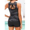imageYonique 3 Piece Tankini Swimsuits for Women Bathing Suits with Boy Shorts and Swim Tank Top Bra Modest SwimwearCamo