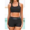 imageYonique 3 Piece Tankini Swimsuits for Women Bathing Suits with Boy Shorts and Swim Tank Top Bra Modest SwimwearCamo