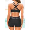 imageYonique 3 Piece Tankini Swimsuits for Women Bathing Suits with Boy Shorts and Swim Tank Top Bra Modest SwimwearCamo