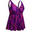 imagePlus Size Tankini Tops for Women Only  Flowy Bathing Suits Tops Modest Swimsuit No BottomPurple Leaves