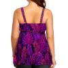 imagePlus Size Tankini Tops for Women Only  Flowy Bathing Suits Tops Modest Swimsuit No BottomPurple Leaves