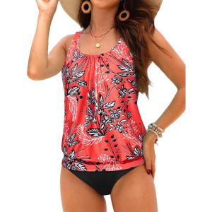 imageYonique womens TankiniRed Floral