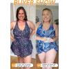 imagePlus Size Tankini Swimsuit  Two Piece Swimsuit Dress Tummy Control Swimwear 2025 Cross Back Bathing SuitBlack