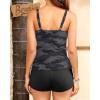 imageTankini Swimsuits with Shorts  Two Piece Swimsuits Tummy Control Bathing Suits with PocketsCamo