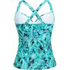 imageWomens Underwire Tankini Top Only  Push Up Swimsuit Top with Bra Support Tummy Control Bathing Suit Top No Bottom 2025Green Paisley