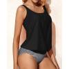 imageYonique Blouson Tankini Swimsuits for Women Loose Fit Modest Two Piece Bathing SuitsBlack