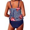 imageYonique Blouson Tankini Swimsuits for Women Loose Fit Modest Two Piece Bathing SuitsBlue Floral