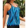 imageYonique Modest Tankini Tops for Women  Loose Fit Swim Tops No BottomBlue Ripples